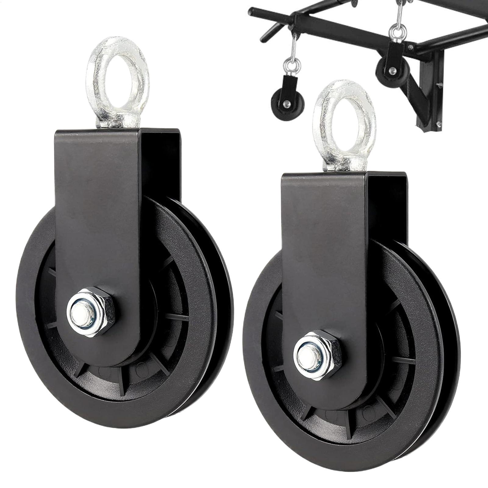 Home Gym Diy Pulley System - ชุดระบบรอกออกกำลังกายแบบ Heavy Duty 2 ชิ้น ล้อเหล็กพร้อมลูกปืนลื่น