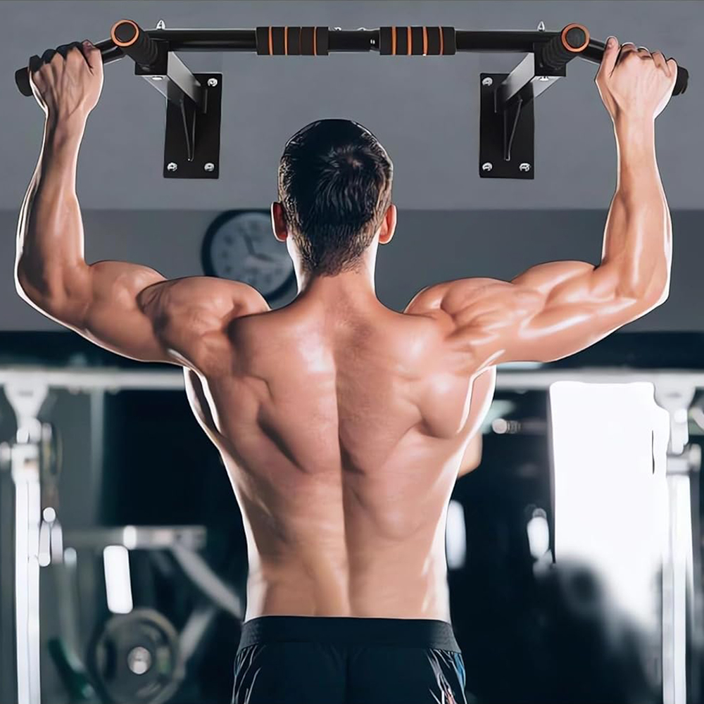 Home Gym Workout - บาร์โหนปรับระดับได้ โครงเหล็ก สำหรับออกกำลังกายที่บ้าน เสริมสร้างความแข็งแรงของร่างกาย บริหารส่วนบนของร่างกาย ใช้กับประตู