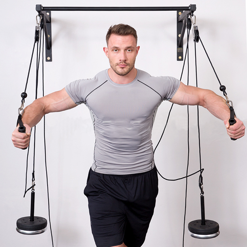 Home Gym Diy Pulley System - ติดผนัง DIY ฟิตเนสรอกสายระบบ Biceps Triceps Strength