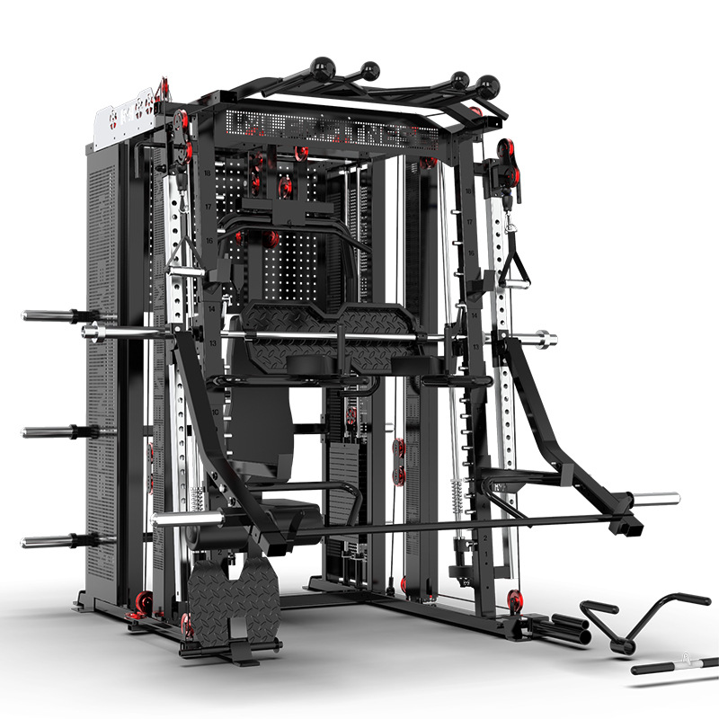 Home Gym All In One - อุปกรณ์ฟิตเนสอเนกประสงค์ โครงเหล็กสำหรับฝึกกล้ามเนื้อแบบสมิธ แท่นสควอท ออกแบบมาเป็นพิเศษ