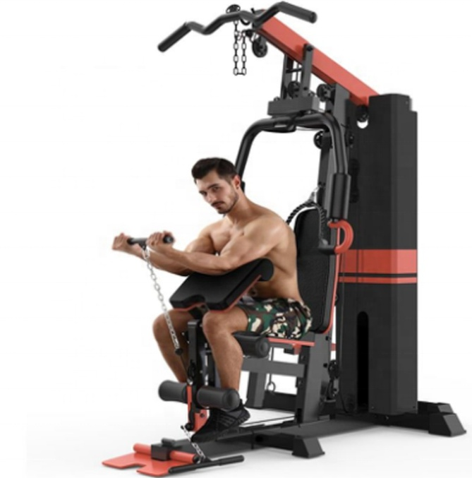 Home Gym Multi Station - เครื่องออกกำลังกายแบบมัลติฟังก์ชั่นสำหรับใช้ในบ้าน สถานีเดียวสำหรับการฝึกกล้ามเนื้อและฟิตเนส เพิ่มความแข็งแรงร่างกาย