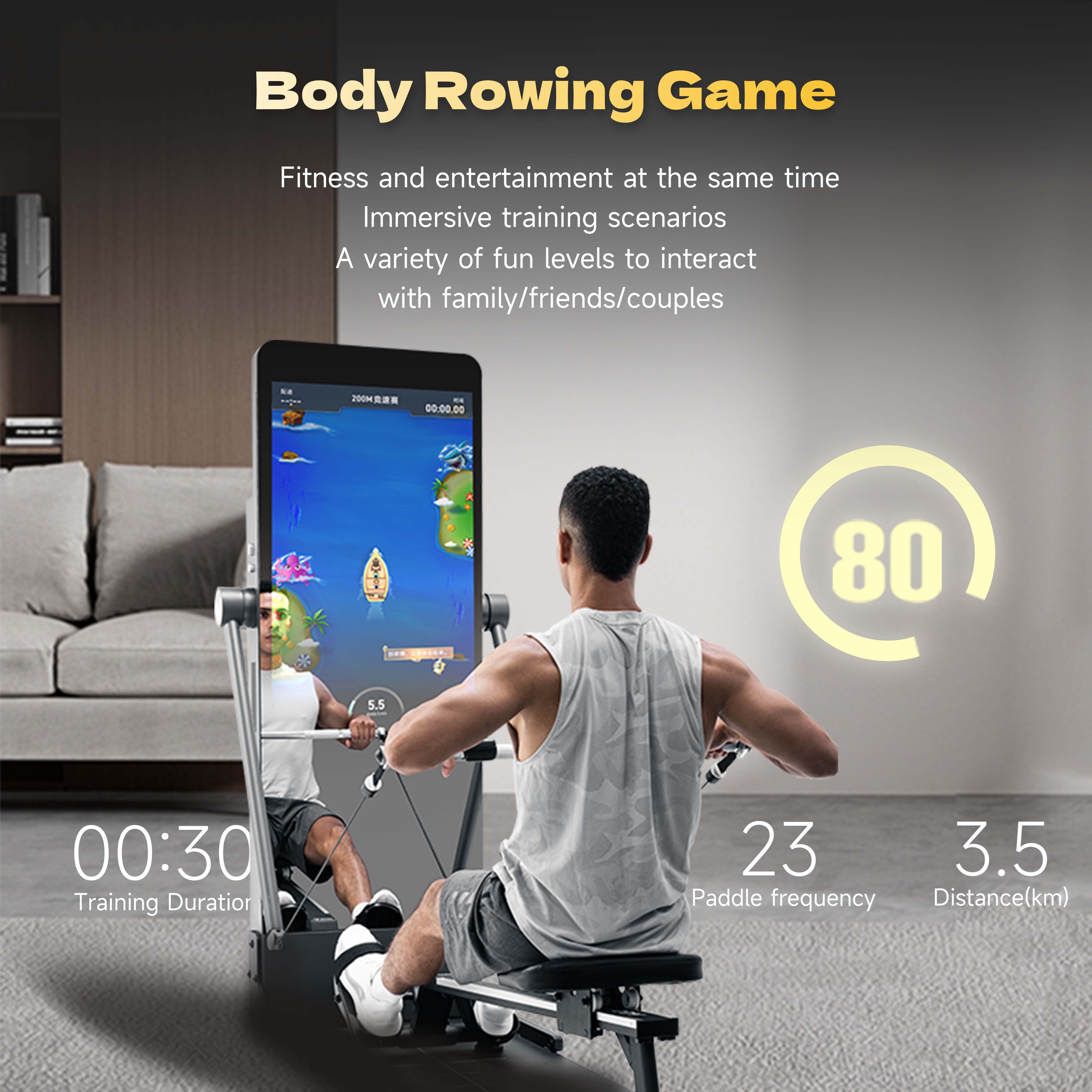 Home Gym Multi Station - สถานีออกกำลังกายอัจฉริยะ กระจกฟิตเนสอัจฉริยะ เครื่องออกกำลังกายแบบมัลติฟังก์ชัน อุปกรณ์ฝึกความแข็งแรง เทรนเนอร์สำหรับใช้ในบ้าน