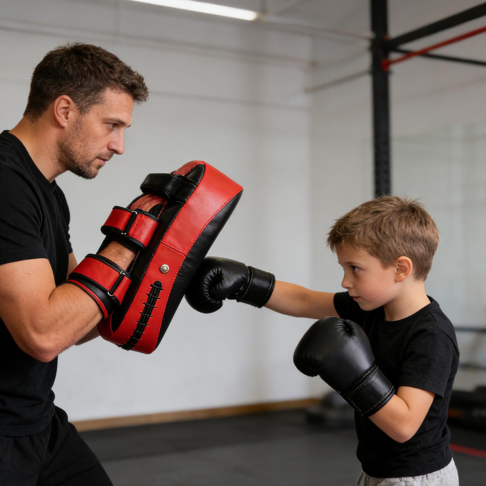 แผ่นรองซ้อมมวยหนัง PU แบบโค้ง  - Home Gym Kids บทวิจารณ์และราคา