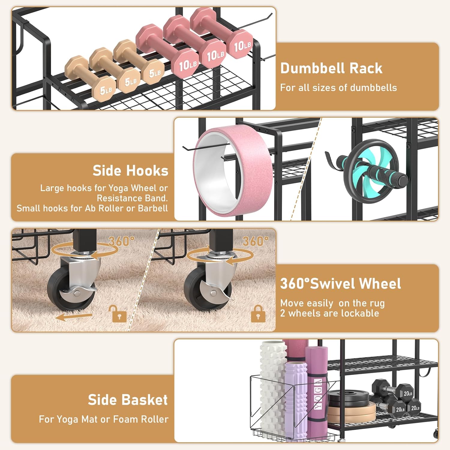 ที่เก็บอุปกรณ์ออกกำลังกายที่บ้ - Home Gym Workout บทวิจารณ์และราคา