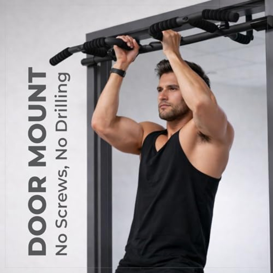 ชุดบาร์โหนติดประตูพร้อมสายรัดแ - Home Gym Workout บทวิจารณ์และราคา