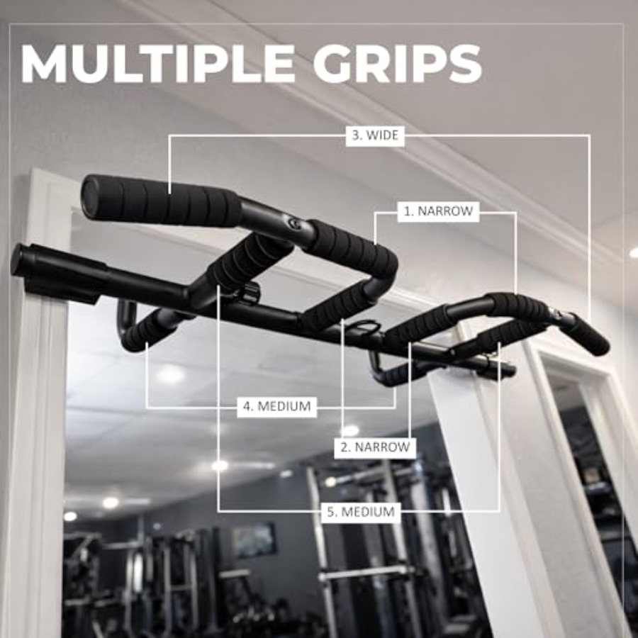 ชุดบาร์โหนติดประตูพร้อมสายรัดแ - Home Gym Workout บทวิจารณ์และราคา