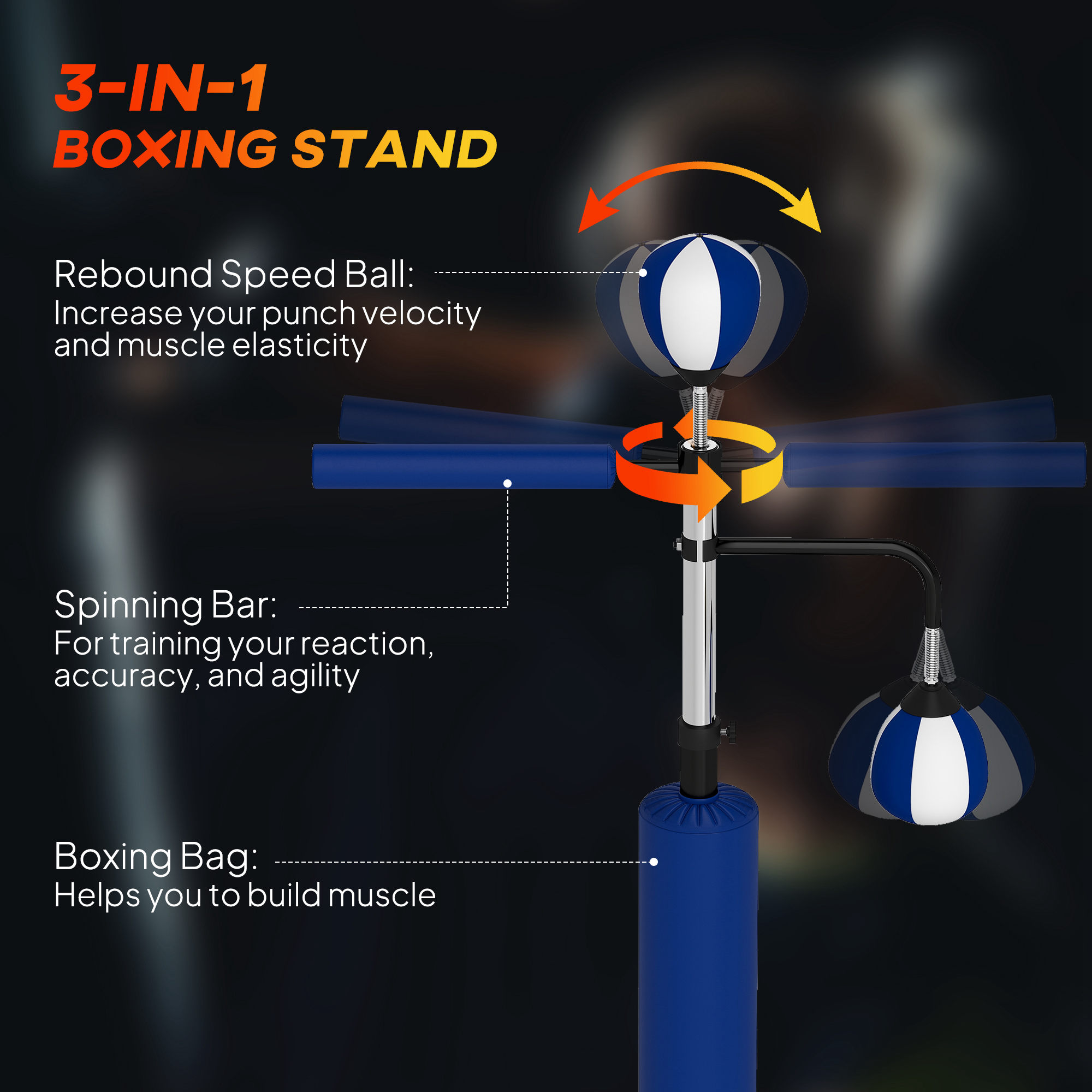 กระเป๋าชกมวยแบบตั้งพื้น 4.6-6. - Boxing Bag Stand บทวิจารณ์และราคา